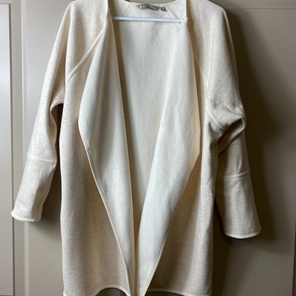 WOMENS ATHLETA COZY KARMA WRAP IN OATMEAL HEATHER